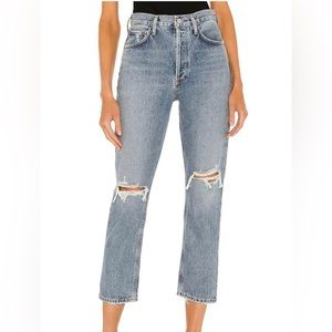 AGOLDE Riley High Rise Straight Crop Jeans 27